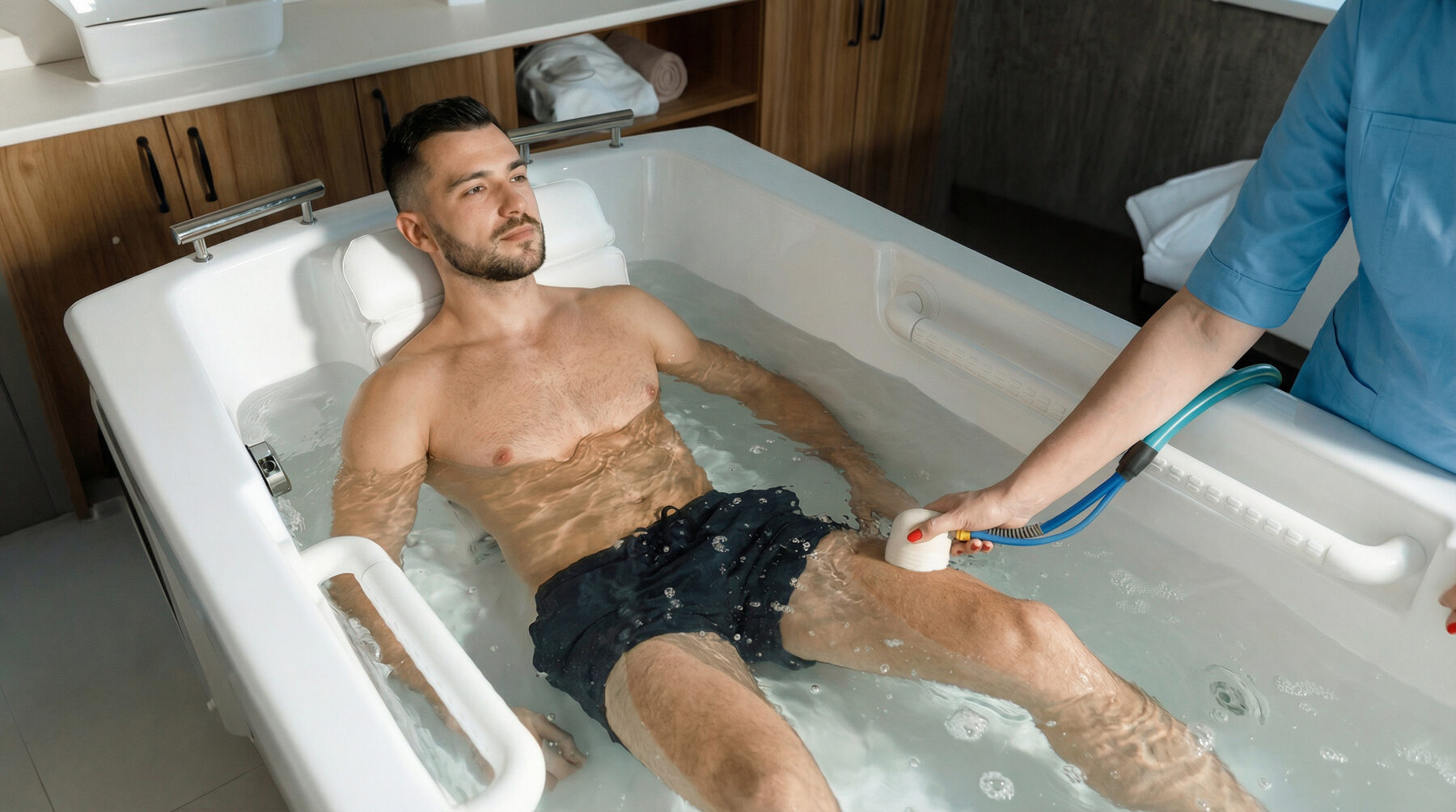 AquaTornado underwater hydro-vacuum massage session